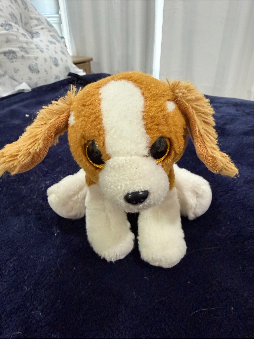 TY Barker Plush Puppy Stuffed Animal - Brown & White